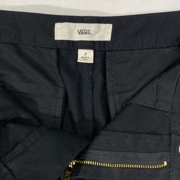 Vans Off The Wall Authentic Wide Leg Black Pants Womens Walk Casual Relaxed Fit - Picture 4 of 9